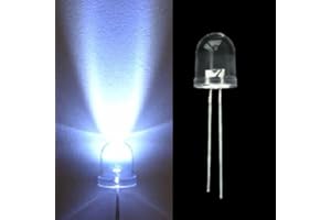 JIATONG 50pcs x Superbright 10mm Round LED Light Lamp Ultra Bright 10mm White led 30000MCD