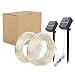 BINZET LED Solar String Lights Outdoor, 2 Pack 33ft 100LEDs Solar Rope Lights Warm White, Waterproof Tube Light 8 Modes Fairy Lights for Garden, Party, Wedding, Christmas Decor