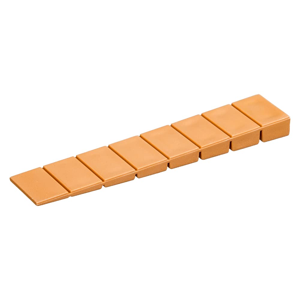 Furniture Wedges 50 x Wheel Chocks Furniture Assembly Wedges Made of Plastic Levelling Wedges with 7 Predetermined Breaking Points Maple
