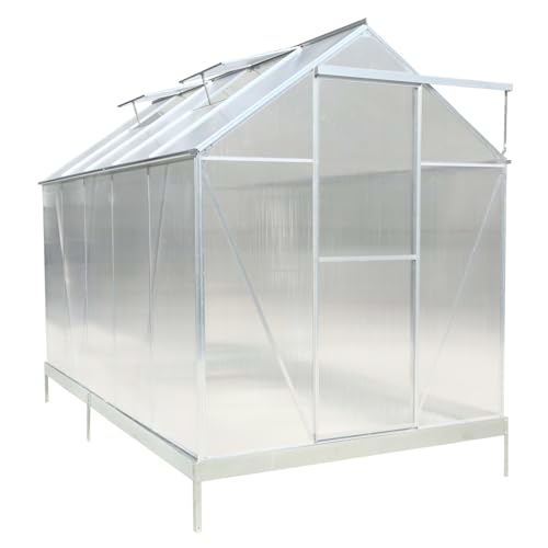 Ball & Cast 10x7 FT Greenhouse,Polycarbonate Heavy Duty Outdoor Aluminum Walk-i…