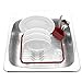 Umbra Sinkin Drying Rack – Dish Drainer Caddy with Removable Cutlery Holder topder Fits in, Over Sink or on Counter top, Medium, Red/Nickel