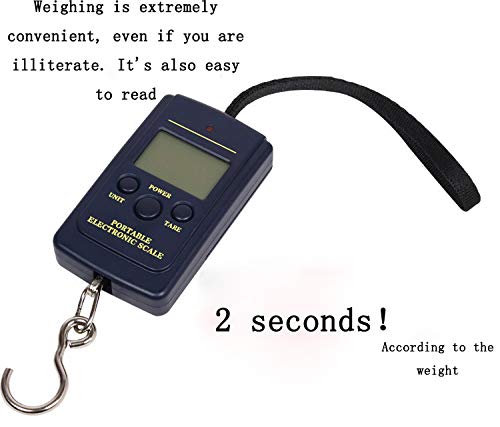 Backlight 40kg Electronic Scale Portable Hook Scale Hoisting Scale Spring Scale - Thumbnail 3