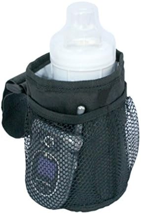 GREATLOVE Cup Holder, Universal, Suitable for Most Baby Carriages, Wheelchairs, Rollers, Walkers, Bicycles, Suitable for Baby Bottles and Small Cups（Black）
