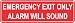 StickerTalk Emergency Exit Only Alarm Will Sound Vinyl Sticker, 10 inches by 3 inches