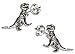 CM 925 Sterling Silver Tyrannosaurus Rex Dinosaur Earrings Studs Tiny Mini Stainless Steel Posts Backs