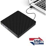 External CD DVD Drive,Focondot CD DVD +/-RW Drive with USB 3.0, Portable Silm CD DVD ROM Recorder/Writer Burner, Support for Mac/Linux /Win OS for Laptop/MacBook with High Speed Data Transfer (Black)
