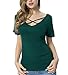 Songbai Women's Summer Cross Front Tops Deep V Neck Casual Teen Girls Tees T Shirts ...