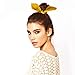Funlovin Scrunchies for Hair Bow Scrunchies Cute Satin Hair Scrunchies for Women Girls Yellow Red Pink Grey Blue MilkyWhite 6 Color Soft Elegant Scrunchies Pack Ponytail Holder Hair Ties