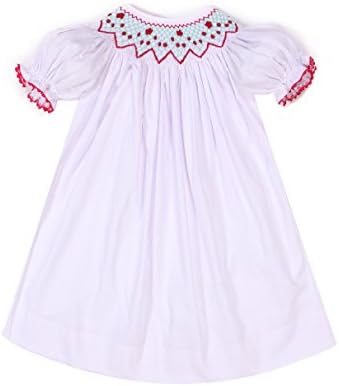 Babeeni Baby Girls Smocked Bishop Dress with Floral Pattern (12M)