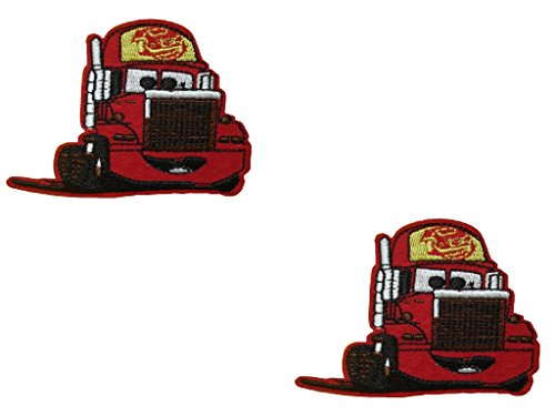 Children iron on patch applique (lot of 2 pieces) embroidered mot…