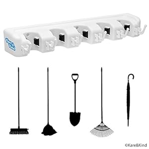 Carrello Portautensili Pulizia Mobile - Supporto Per Scope E Mocio Con Vassoio Raccogliacqua - Foto 12