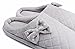 HomyWolf Women's Coral Fleece House Slipper Memory Foam Bedroom Slipper Clog With Cute Bowknot, Size US 7.5-8.5