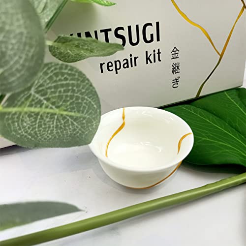 Kintsugi Repair Kit, Repair Your Meaningful Pottery with Gold Powder Glue, Starter Ceramic