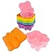 Freshware CB-311SC 12-Pack Silicone Bear Reusable Cupcake and Muffin Baking Cup, Six Vibrant Colors