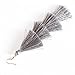 ELEARD Tassel Earrings Tiered Thread Tassel Dangle Earrings Statement Layered Tassel Drop Earrings (Grey)