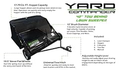 YARD COMMANDER - 42-Inch Tow Behind Lawn Sweeper