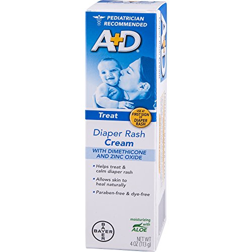A+D Zinc Oxide Diaper Rash Treatment Cream, Dimenthicone 1, Zinc Oxide
