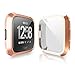 Screen Protector Case for Fitbit Versa, Haojavo Soft TPU Slim Fit Full Cover Screen Protector for Fitbit Versa Smartwatch Bands Accessories