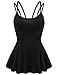 Meaneor Women's Casual Sleeveless Peplum Top Summer Strap Flare Tank Top