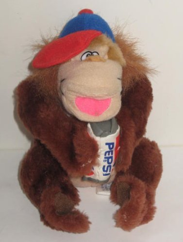 Pepsi Cola Plush Monkey Holding a Pepsi Wearing a Baseball Cap 8 Inch Plush