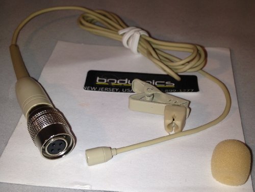 Lavalier Omni Microphone Kit suit Audio-Technica Transmitters - ultra-small lightweight - Beige - 4 pin Hirose round plug wired to Audio-Technica input standards - 2 Year Warranty