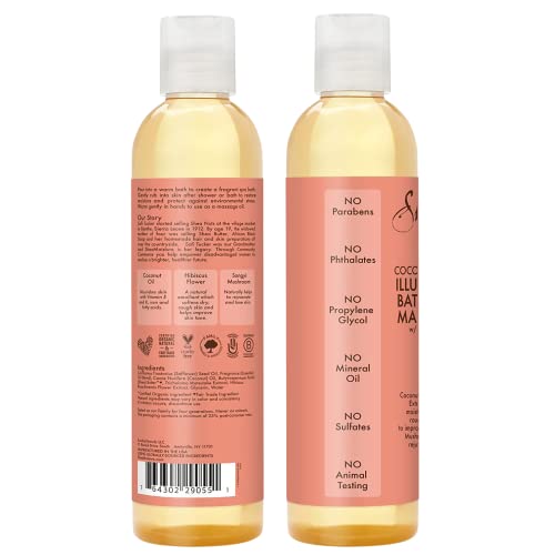 Shea Moisture Body Oil with Coconut & Hibiscus for Bath and Shower