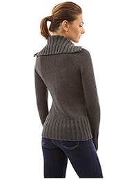 PattyBoutik - Chaqueta de punto con cremallera completa para mujer