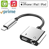for iPhone 3.5 mm Headphone Jack Adapter for iPhone 8/8 Plus/X /7/7 Plus/XR/Xs Max 3.5 mm Jack Audio Aux Charge and Headphone Adapter Earphone Splitter Earbuds Connector Support All iOS Systems