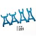 SkyQ 4pcs RC Front/Rear Lower Suspension Arm for 1/18 WL A949 A959 A969 A979 K929 Blue