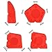 Hotop 4 Pieces Caulk Tool Kit Sealant Silicone Finishing Tools Caulking Tools for Silicone Sealant Grout Finishing Sealing (Red)