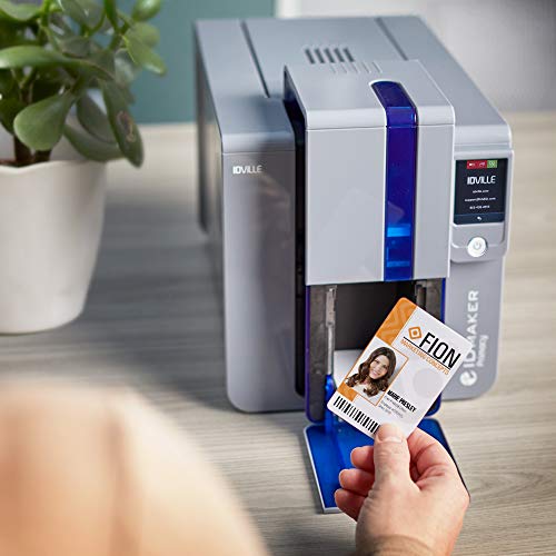 ID Maker Primacy Professional ID Card Printer - Prints Premium Quality Pictures Fast & Easy - Easiest to Use Software - 2-Sided Badge Printer Machine