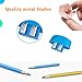 HILELIFE Pencil Sharpener - 6 Pack Pencil Sharpener Manual, Number 2 Pencils Drawing Pencils Colored Pencil Sharpeners 2 Holes Hand Held Pencil Sharpener for Kids