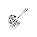 PIERCE ME Flower Top 316L Surgical Steel Nose Bone Stud Ring