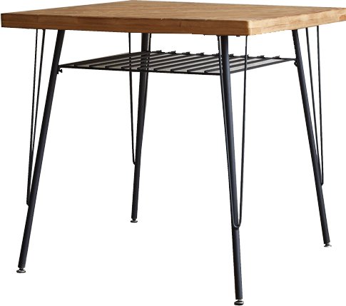 数量限定 特売 ブラウン Colt 75cm ダイニングテーブル テーブル 天然木 スリット パイン材 オイル塗装 木 スチール 粉体塗装 かっこいい ブルックリン インダストリアル B0777jk62vブラウン Pizzeria Bonino Com