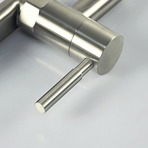 HaoXin 304 Stainless Steel Wall Mounted Pot Filler Single Cold Water Tap,Kitchen Sink Faucet Brushed Nickel HX910-304