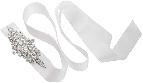 MEITM Shiny Glass Crystal Rhinestone Bridal Belt for Wedding Dress Bridal Sash (2 Meters)