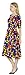 Marycrafts Women's Floral Print Fit Flared Midi Dress