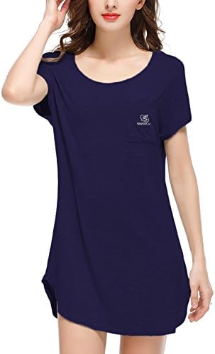Sissely Womens Short Sleeve Sleep Tee Sleep Shirt (XS-XL)