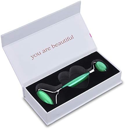Jade Roller for face, 100% Real Natural Jade Stone Roller, Skincare Massage Tool for Face Anti-Aging/Anti-Wrinkles- Premium Authentic Jade Stone