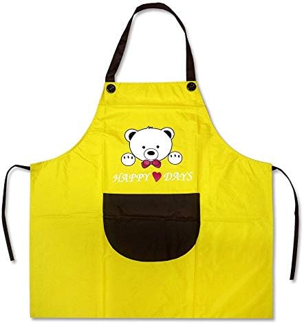 Muyindo Cute Cooking Apron for Women's Apron with Convenient Pocket Durable Kitchen and Cooking Apron for Women Professional Chef Apron for Cooking,Grill and Baking(Bear Pattern Random Color)