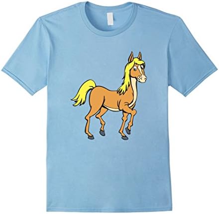 Men's Hold your cartoonhorses funny cute horse t-shirt Medium Baby Blue