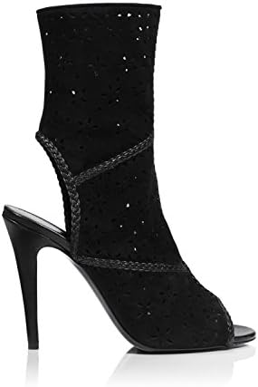 Tamara Mellon Chief Designer Jimmy Choo Wild West Perforated Booties 10 Black