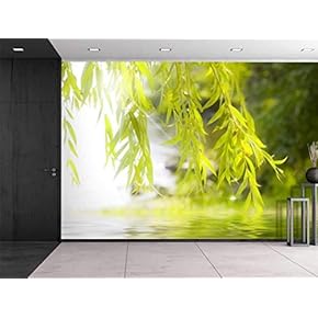 Tree Framing a Serene Lake - Wall Mural, Removable Sticker, Home Decor - 66x96 inches