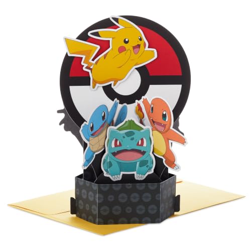 Hallmark Pop Up Birthday Card for Kids (Pokemon) Paper Wonder 3D Card for Birthday Boy