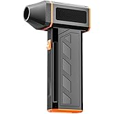 Cordless Electric Air Duster - 110,000 RPM Super Powerful & Rechargeable Air Blower for PC, Keyboard, Electronics, Car & Home Cleaning - Compressed Air Can Alternative with Single Nozzle