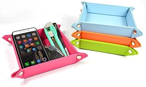 Storage Box Desk Portable Home Office Small Change Organizer Foldable Style, Adopt Button Design, To Make A Board Become Box.