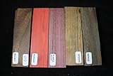 Variety pack of 5 wood scales, 5 INCH, for knife making - gun grps - craft supplies (VP13)