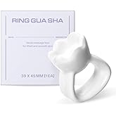 HAUA Ring Gua Sha, Korean facial tools, Premium Natural Ceramic, Massager, Multi-use Face & Body, Valentine's Day Gifts for Woman | 2oz