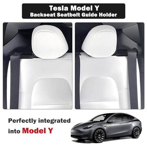 Klutchtech Tesla Model Y Backseat Seatbelt Guide Holder with Headrest