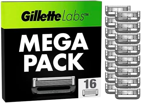 Gillette LABS XXL Shaving Blades for Manual Beard Razor, 16 Gillette ...